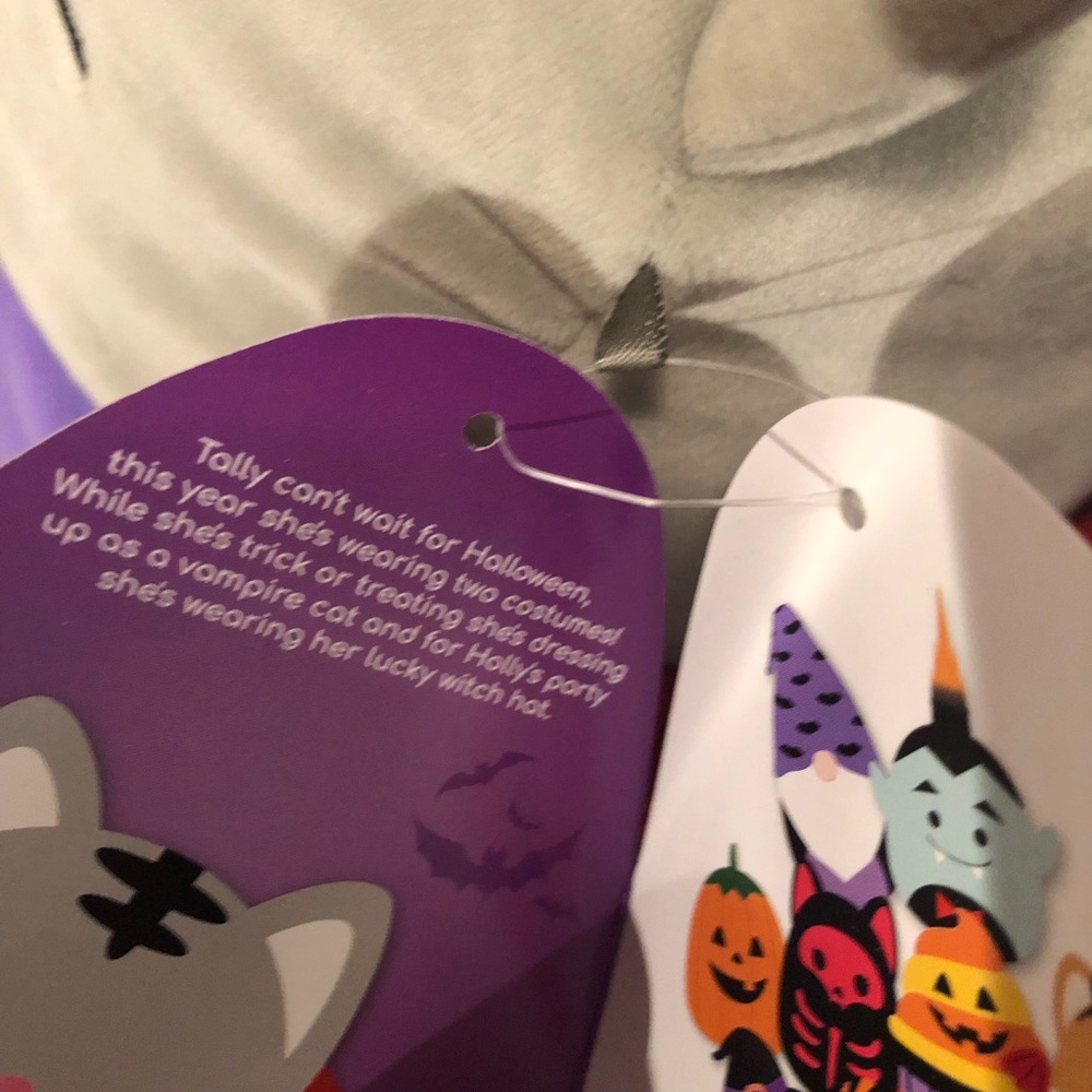 Kelly Toys Squishmallows 13" Tally Cat Halloween Vampire Purple Grey c. 2021 - Picture 8 of 17